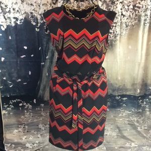 👠💄LIKE NEW Chevron Emma & Michele Dress! Sz L